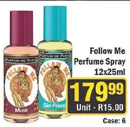 J&E Cash and Carry Follow Me Perfume Spray offer