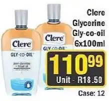J&E Cash and Carry Clere Glycerine Gly-co-oil offer