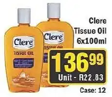 J&E Cash and Carry Cleere Tissue Oil offer