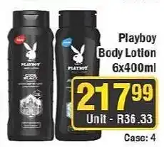 J&E Cash and Carry Playboy Body Lotion offer