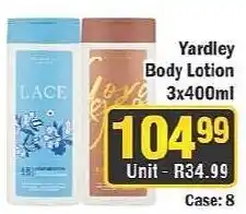 J&E Cash and Carry Yardley Body Lotion offer