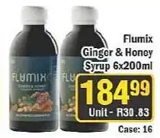 J&E Cash and Carry Flumix Ginger & Honey Syrup offer