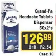 J&E Cash and Carry Grand-Pa Headache Tablets Dispenser offer