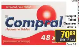 J&E Cash and Carry Compral Headache Tablets offer