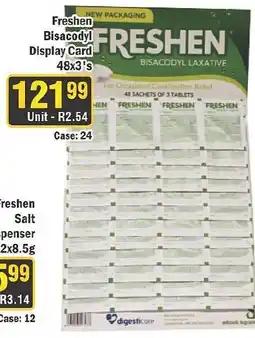 J&E Cash and Carry Freshen Bisacodyl offer
