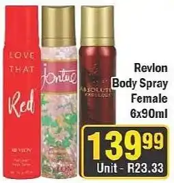 J&E Cash and Carry Revlon Body Spray Female offer