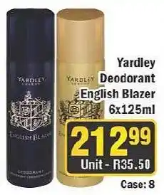 J&E Cash and Carry Yardley Deodorant English Blazer offer
