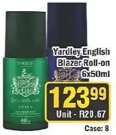 J&E Cash and Carry Yardley English Blazer Roll-on offer