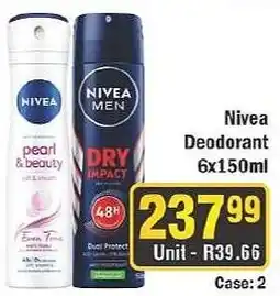 J&E Cash and Carry Nivea Deodorant offer
