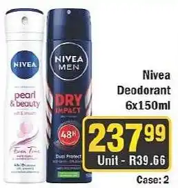 J&E Cash and Carry Nivea Deodorant offer