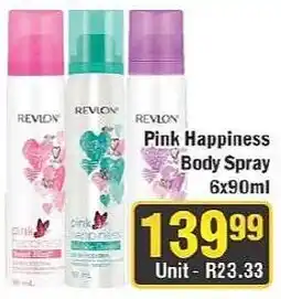 J&E Cash and Carry Revlon Pink Happiness Body Spray offer
