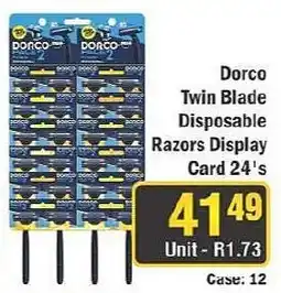 J&E Cash and Carry Dorco Twin Blade Disposable Razors offer