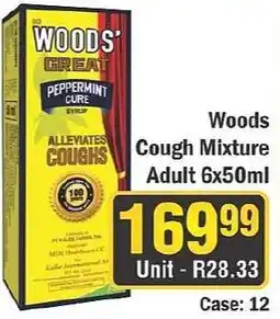 J&E Cash and Carry Woods' Great Peppermint Cure Syrup offer