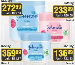 J&E Cash and Carry Johnson's baby jelly fragrance free offer