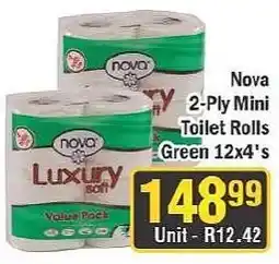 J&E Cash and Carry Nova 2-Ply Mini Toilet Rolls offer