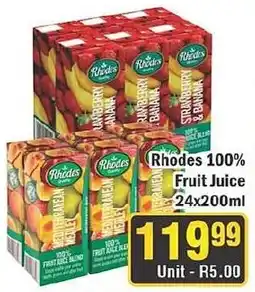 J&E Cash and Carry Rhodes 100% Fruit Juice offer