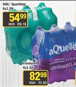 J&E Cash and Carry aQuelle Sparkling Flavoured Drink offer