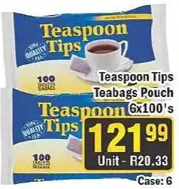 J&E Cash and Carry Teaspoon Tips Teabags Pouch offer