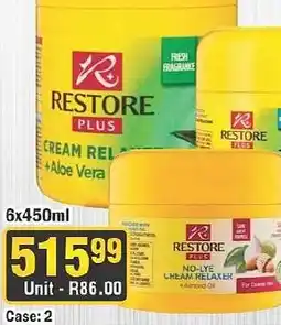 J&E Cash and Carry RESTORE PLUS CREAM RELAXER offer
