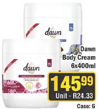 J&E Cash and Carry Dawn Body Cream offer