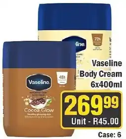 J&E Cash and Carry Vaseline Body Cream offer