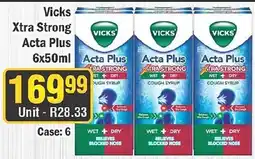 J&E Cash and Carry Vicks Acta Plus Xtra Strong Cough Syrup offer