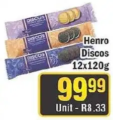 J&E Cash and Carry Henro Discos offer