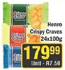 J&E Cash and Carry Henro Crispy Craves offer