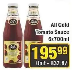J&E Cash and Carry All Gold Tomato Sauce offer