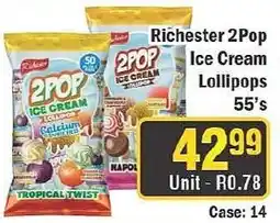 J&E Cash and Carry Richester 2Pop Ice Cream Lollipops offer