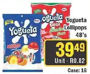 J&E Cash and Carry Yogueta Lollipops Assorted offer