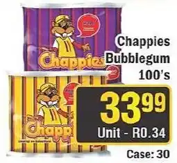 J&E Cash and Carry Chappies Bubblegum 100's offer