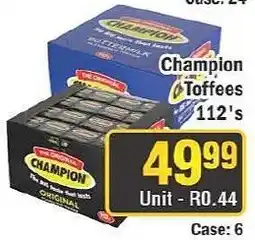 J&E Cash and Carry Champion Toffees offer
