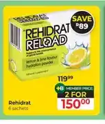 Dis-Chem Rehidrat 6 sachets - 2 For offer