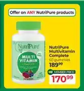 Dis-Chem NutriPure Multivitamin Complete 60 gummies offer