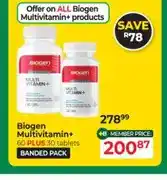 Dis-Chem Biogen Multivitamin+ 60 PLUS 30 tablets Banded Pack offer