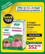 Dis-Chem A.Vogel Echinaforce Drops 100ml PLUS 30ml Value Pack offer