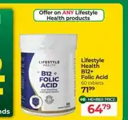 Dis-Chem Lifestyle Health B12 + Folic Acid 60 tablets offer