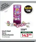 Dis-Chem Multi Ball Zero Multivitamin 15 lollipops offer