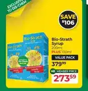 Dis-Chem Bio-Strath Syrup 200ml PLUS 100ml Value Pack offer