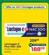 Dis-Chem Linctagon-C Plus NAC 200, 12 effervescent tablets offer