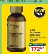 Dis-Chem Gold Activated Charcoal 120 vegecapsules offer