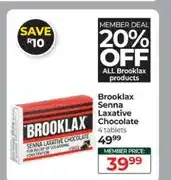 Dis-Chem Brooklax Senna Laxative Chocolate 4 tablets offer