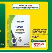 Dis-Chem Lifestyle Health MSM 1000mg 120 coated tablets offer