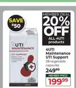 Dis-Chem 4UTI Maintenance UTI Support 28 vegetable capsules offer