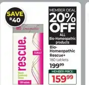 Dis-Chem Bio-Homeopathic Rescue+ 180 tablets offer