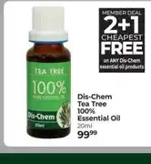 Dis-Chem Dis-Chem Tea Tree 100% Essential Oil 20ml offer