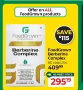 Dis-Chem FoodGrown Berberine Complex 60 capsules offer