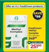 Dis-Chem FoodGrown Methyl Complex 60 capsules offer
