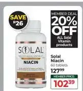 Dis-Chem Solal Niacin 60 tablets offer